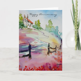 Chambre sur la carte heureuse d'anniversaire de