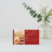 Chambre zen, bougie + tourbillons cartes de visite (Debout devant)