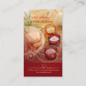 Chambre zen, bougie + tourbillons cartes de visite (Dos)