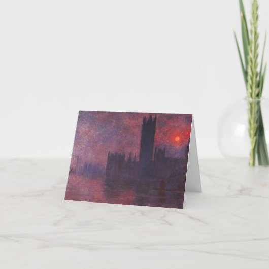 Chambres de Monet du Parlement à la carte de note (Devant)