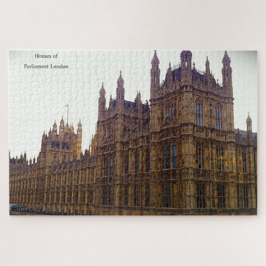 Chambres du Parlement de Londres. Jigsaw Puzzle (Horizontal)