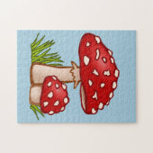 CHAMBRES MUSHROOMS COLORÉ RED JIGSAW PUZZLE (Horizontal)