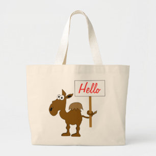Chameau avec le sac de signe