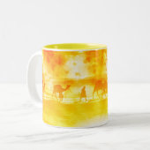 Chameau du désert Caravan Sunburst Ceramic Mug (Devant gauche)