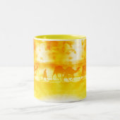 Chameau du désert Caravan Sunburst Ceramic Mug (Centre)