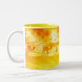Chameau du désert Caravan Sunburst Ceramic Mug (Gauche)