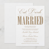 Chameau Mangez, Buvez & Soyez Mariés | FAIRE-PART (Devant / Derrière)