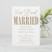 Chameau Mangez, Buvez & Soyez Mariés | FAIRE-PART (Debout devant)