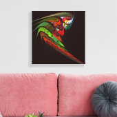 Chameleon Abstract Art Black en White Canvas Afdruk (Insitu (Woonkamer))