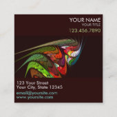 Chameleon Abstract Art Professional Vierkante Visitekaartje (Achterkant)