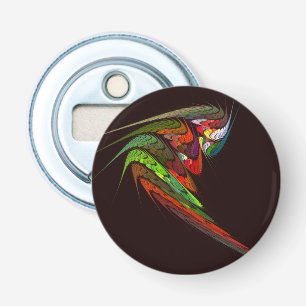 Chameleon Abstracte Art Button Flesopener