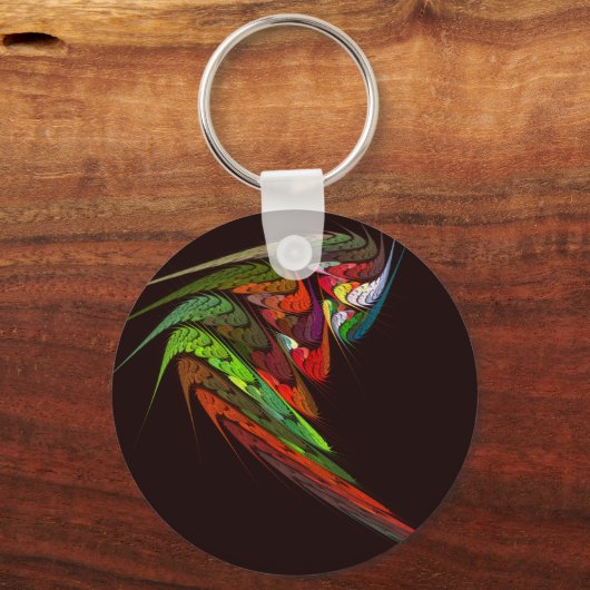 Chameleon Abstracte Art Sleutelhanger (Voorkant)