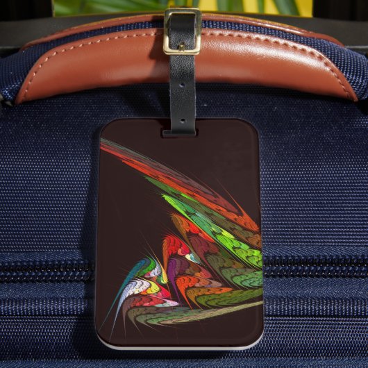 Chameleon Abstracte kunst Bagagelabel (Voorkant Insitu 2)