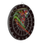 Chameleon Abstracte kunst Dartbord (Voorkant Links)