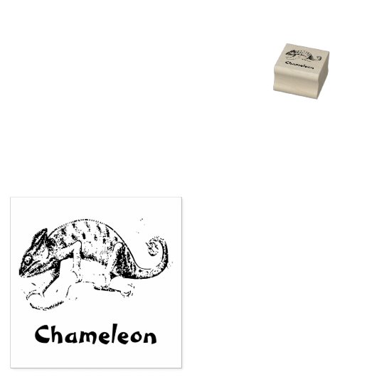 CHAMELEON ANIMAL TAMPON EN CAOUTCHOUC (Tamponné)