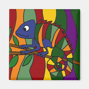 Chameleon Art Abstract Magnet Magneet