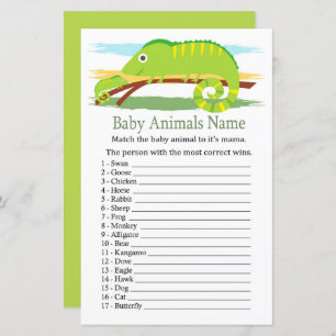 Chameleon Baby Animals Name Game