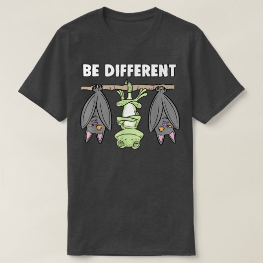 Chameleon Bat Fairytale Be Different T-shirt (Design voorkant)