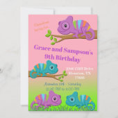 Chameleon Birthday Uitnodiging (Voorkant)