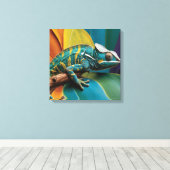 Chameleon Canvas Afdruk (Insitu (Houten vloer))