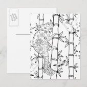Chameleon Doodle Briefkaart (Voorkant / Achterkant)