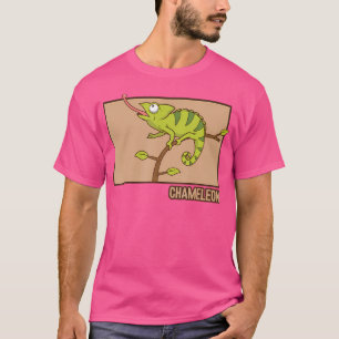 Chameleon Doodle Chinese Hanzi Panther Gesluierde  T-shirt