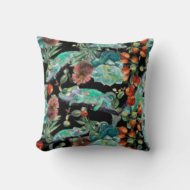 Chameleon et Coussin succulent (Recto)