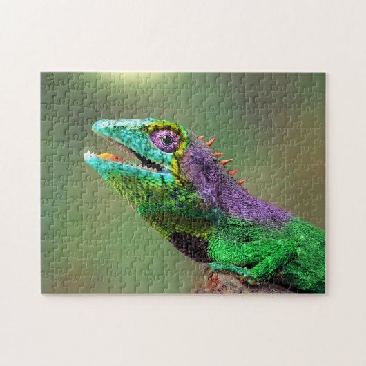 Chameleon Head Close, Jigzaag Puzzle Legpuzzel (Horizontaal)