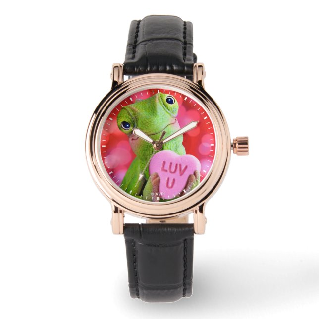 Chameleon Heart (Luv U) Horloge (Voorkant)