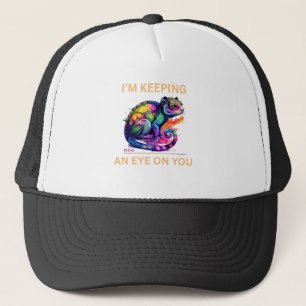 Chameleon houdt je in de gaten trucker pet