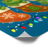 Chameleon In Christmas Socks Lights Chameleon Xmas Poster (Hoek)