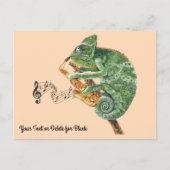 Chameleon Jazz Saxophone - aangepaste tekst Briefkaart (Voorkant)