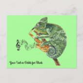 Chameleon Jazz Saxophone - aangepaste tekst Briefkaart (Voorkant)