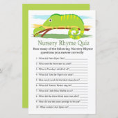 Chameleon Nursery Rhyme Quiz baby shower game (Voorkant / Achterkant)