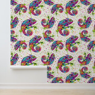 Chameleon Paint Vlekken Waterverf Style Behang