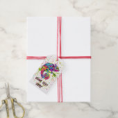 Chameleon Paint Vlekken Waterverf Style Cadeaulabel (Met Touw)