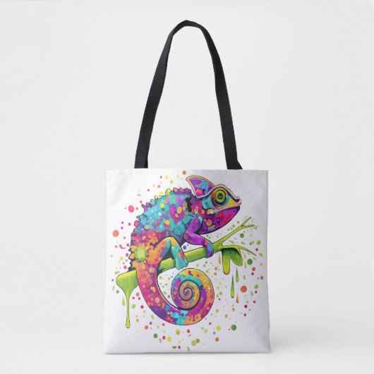Chameleon Paint Vlekken Waterverf Style Draagtas (Voorkant)