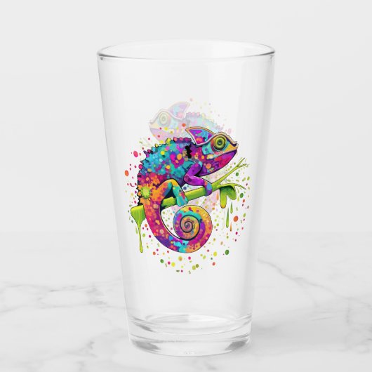 Chameleon Paint Vlekken Waterverf Style Glas (Voorkant)