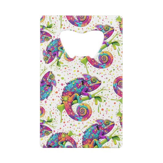 Chameleon Paint Vlekken Waterverf Style Kredietkaart Flessenopener (Achterkant)