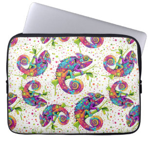Chameleon Paint Vlekken Waterverf Style Laptop Sleeve