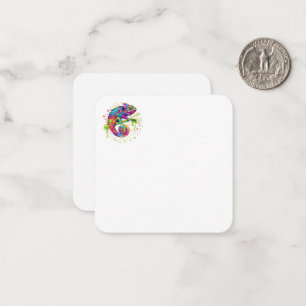 Chameleon Paint Vlekken Waterverf Style Notitiekaartje