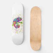 Chameleon Paint Vlekken Waterverf Style Skateboard (Voorkant)