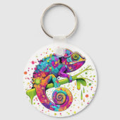 Chameleon Paint Vlekken Waterverf Style Sleutelhanger (Voorkant)