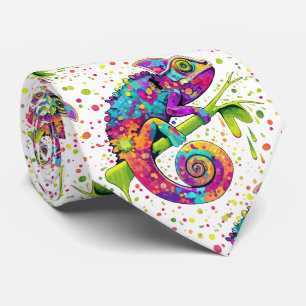 Chameleon Paint Vlekken Waterverf Style Stropdas