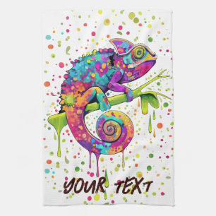 Chameleon Paint Vlekken Waterverf Style Theedoek