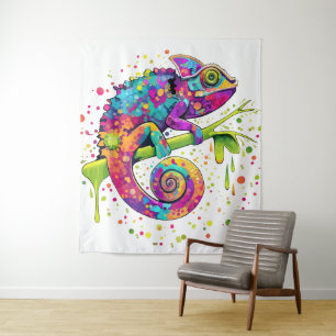 Chameleon Paint Vlekken Waterverf Style Wandkleed