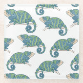Chameleon Pattern Glazen Onderzetter (Voorkant)