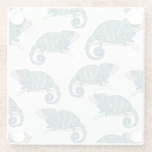 Chameleon Pattern Glazen Onderzetter (Achterkant)