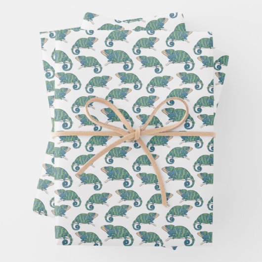 Chameleon Pattern Inpakpapier Vel (In situ)