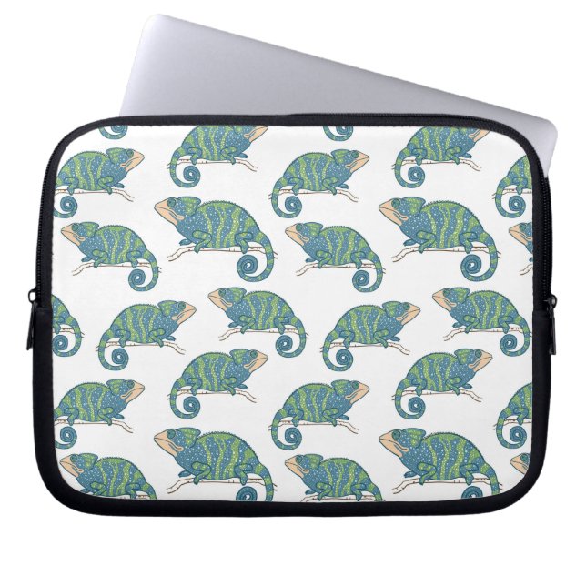 Chameleon Pattern Laptop Sleeve (Voorkant)